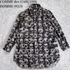 コムデギャルソンオムプリュス 総柄 七分袖 シャツ M スカル 花柄 11SS