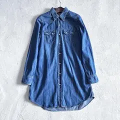 【日本製】ドミンゴ D.M.G デニムシャツワンピース　Mのサムネイル