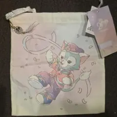 【新品未使用】香港ディズニーランド　開園20周年　ダッフィー　ジェラトーニ　巾着