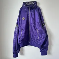 【美品】Kappa 紫　ナイロン　90ｓ　トラックジャケット　刺繍　XL
