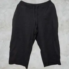 チャンピオン【日本L】ハーフパンツ ひざ丈黒 綿 ストレッチ ヨガ スポーツ