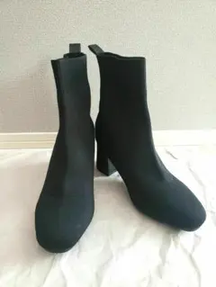 しまむら ショートブーツ 黒色 Mサイズ