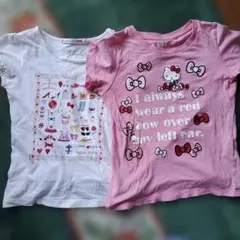 ユニクロ　サンリオ　ハローキティ Tシャツ 2枚セット　半袖110