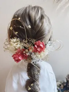 成人式　振袖前撮り　髪飾りヘッドドレスヘッドパーツ　結婚式ウエディング　金箔水引