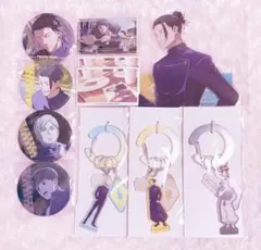 呪術廻戦 ファンパレくじ アクリルスタンド 缶バッジ カラビナ 五条悟 夏油傑