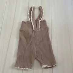 【新品】韓国ブラウンフリル付きサロペット70size