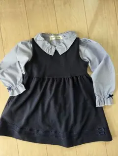 moo non non/ブラウス(110cm )&ワンピース(120cm)セット