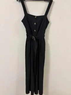 サロペット オールインワン ブラック