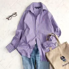試着のみRALPHLAURENラルフローレンリネングラデーションシャツポニー