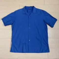 UNIQLO 半袖オープンカラーシャツ XL ブルー