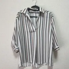 INGNI ストライプ柄 五分袖シャツ M