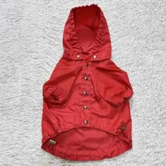 【美品】PRADA プラダ ドッグウェア レインコート レッド 三角ロゴ フードのサムネイル