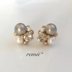 luxury  pierce-プラチナ-ピアス✴︎イヤリング