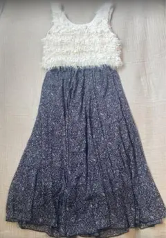 ★【美品】サマンサモスモスブルー 大人可愛い花柄プリーツスカート