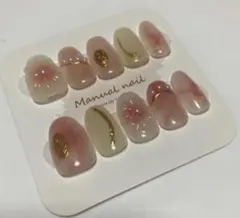 ピンク、オフホワイト系ネイルチップ 10個入り