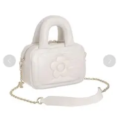 マリークワント　ショルダーバッグ　ホワイト