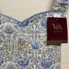 サロンジェ　V&A エプロン　日本製　綿100％ ブルー　新品　美品のサムネイル