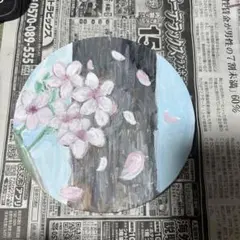 桜を描いた手描きアート作品