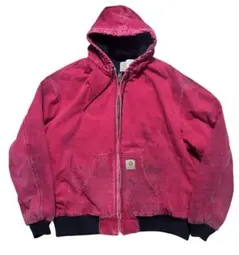 carhartt アクティブジャケット レッド フェード 雰囲気