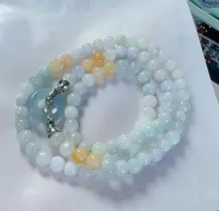 R2-01610天然本翡翠 一品一図 ミャンマー産天然翡翠 ネックレス