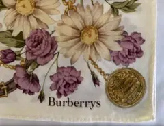 BURBERRYS バーバリー ハンカチ 花柄 コイン柄 ベージュ 大判