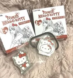 エニマイくじ 富江×ハローキティ E賞 アクリルピンズ　ヘアゴム