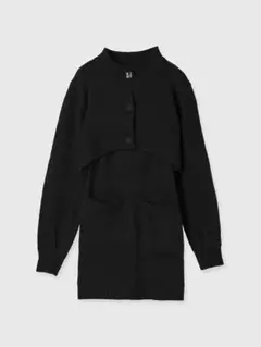 eimy istoire ロゴボタンニットセットワンピース ブラック