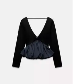 ZARA フラワーディティールパフトップス