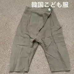 guno. ベビーパンツ カーキ　アシンメトリーサルエルパンツ