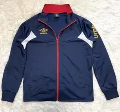 UMBRO アンブロ トラックジャケット ジャージ ロゴ ネイビーレッド S
