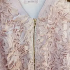 美品　NICE CLAP フリルデザイン ジャケット　可愛いブルゾン　ピンク