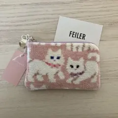 ＊新品＊ FEILER モフモフネコチャン　L字ポーチ