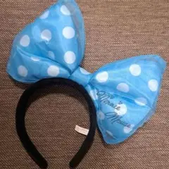 ディズニーリゾート　ミニー　デカリボン　カチューシャ　水玉