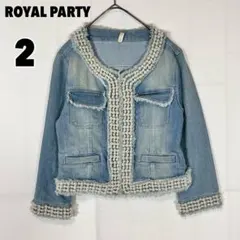 ♥ROYAL PARTY♥ ロイヤルパーティー 装飾デニムジャケット パール