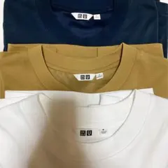ユニクロu エアリズムコットンクルーネックTシャツ 長袖、5部袖 ３点セット