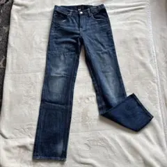 ダークブルーデニムストレートパンツ