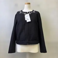 【N.】新品　ツイードブルゾン　ジップジャケット　ブラックのサムネイル