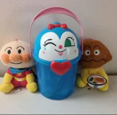 コキンちゃんポップコーンバケツ アンパンマン カレーパンマン ぬいぐるみ