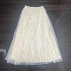 り*様 ベージュプリーツロングスカート