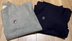 【まとめ売り】FILA フィラ　スウェットトレーナー 2枚セット　グレーネイビーのサムネイル