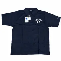 チャンピオン ポロシャツ 4L ネイビー CHICAGO 22 新品タグ付