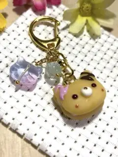 フェイクスイーツ＊ねこちゃん＊ホイップサンドクッキー＊チャーム