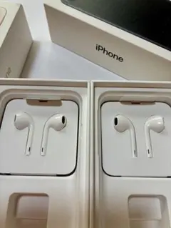 【未使用2個セット】Apple純正 iPhone用イヤホン Lightning