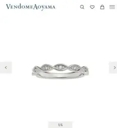 Vendome Aoyama 指輪 Pt ダイヤモンド ピンキー1号のサムネイル