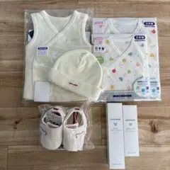 【7点セット新品未使用】MIKIHOUSEミキハウス出産祝い新生児 抜き取りなし