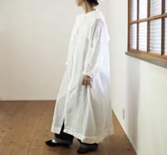 新品未使用 soエスオー つけ襟付き ホワイト シャツワンピース 最終価格