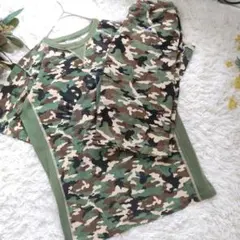 【チャンピオンリバース ウエーブ】美品 M 迷走柄 半袖Tシャツ パンツ