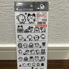 たまごっち 4sizeステッカー 白黒ドット