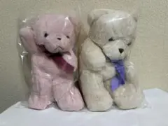 ぬいぐるみポシェット2体セット ピンクとホワイト❣️単体売り⭕️