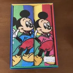 【未使用】 ミッキーマウス ミニ バスタオル 2枚 ディズニー